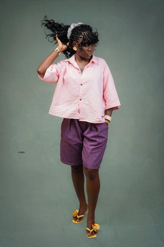 Short Lilas Femme